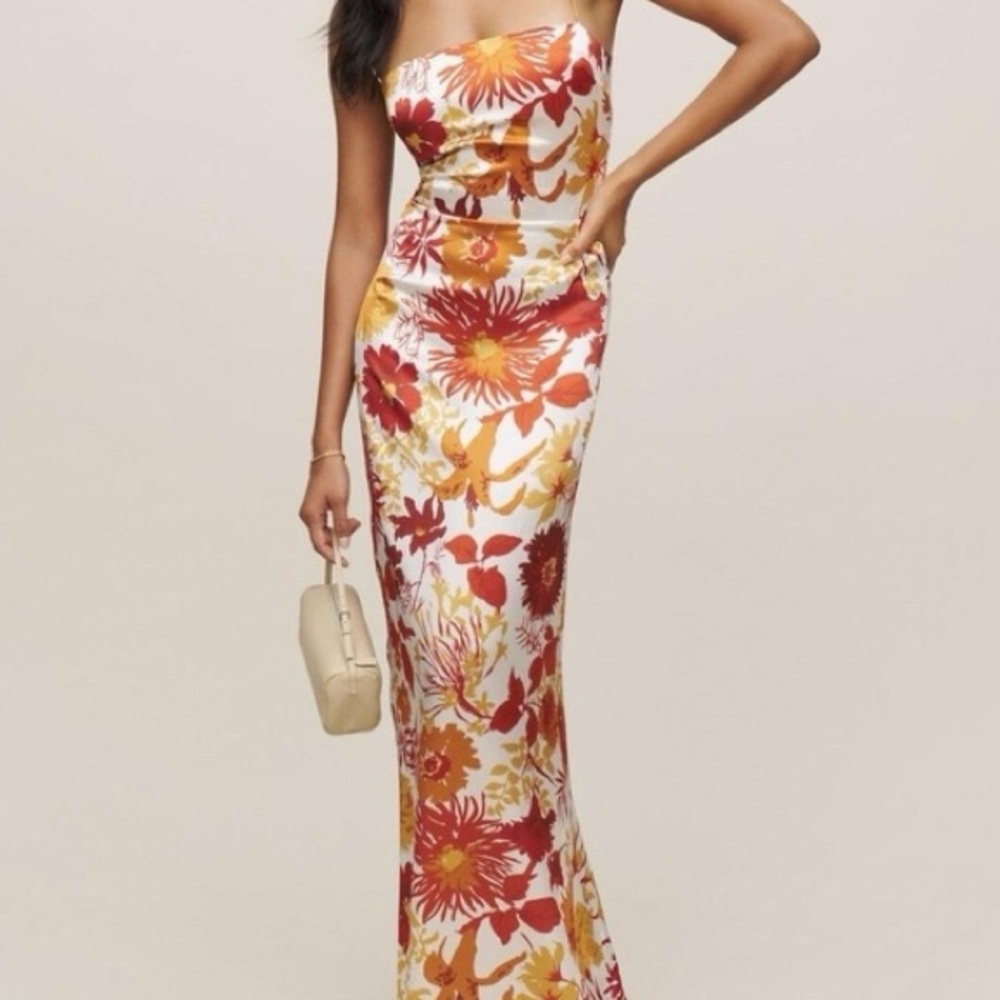 Reformation Frankie Silk Dress